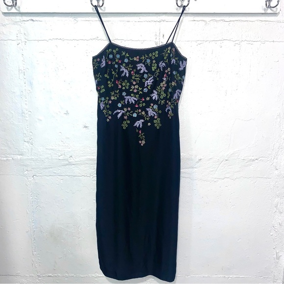 INC Embroidered Silk-Lined Slip Dress - Picture 4 of 7